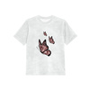 KID’S T-SHIRT - BUTTERFLY pat. 3 (GLITTER BUTTERFLIES) - Single Jersey (116/122)