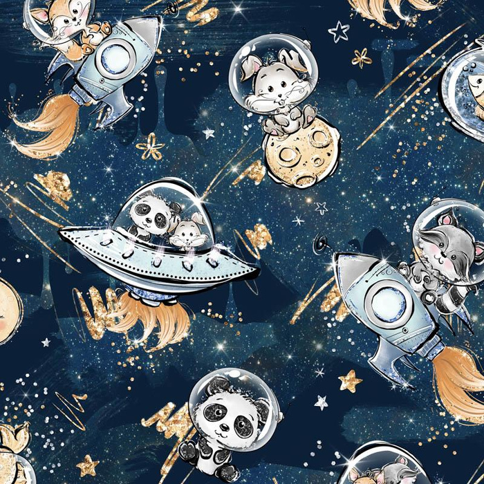 SPACE CUTIES pat. 9 (CUTIES IN THE SPACE) - Waterproof woven fabric