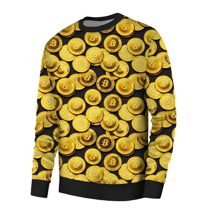 BASIC HERREN SWEATSHIRT (OREGON) - BITCOIN - Nähset XL