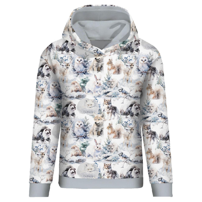 PASTEL ANIMALS WZ.1 - Wintersweat angeraut mit Elastan ITY