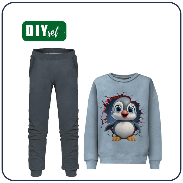 DRES DZIECIĘCY (MILAN) - HAPPY PENGUIN - zestaw do uszycia (122/128)