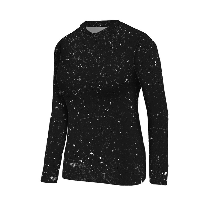 DAMEN THERMO BLUSE (PATTY) - BETON / schwarz - Nähset XS