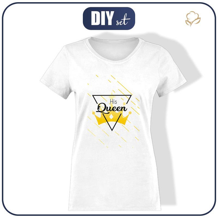 T-SHIRT DAMSKI - HIS QUEEN - single jersey  XS