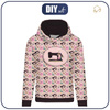 BLUZA DAMSKA (POLA) CLASSIC Z KAPTUREM - RETRO MASZYNY Wz. 1 / różowy - dzianina pętelkowa L