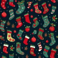 CHRISTMAS SOCKS- Welur tapicerski