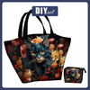 Torba XL z saszetką 2 w 1 - ANIMALS MANDALA wz.7  - zestaw do uszycia