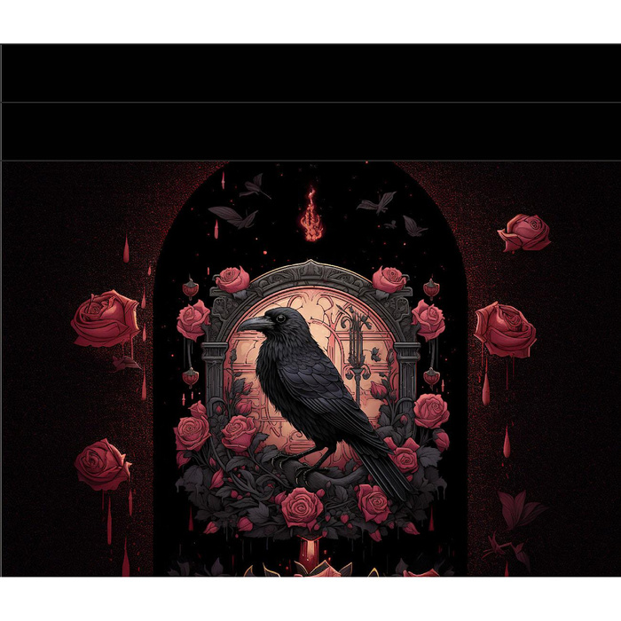 SHOPPER KABELKA - GOTHIC RAVEN - voděodolná tkanina - Sada šití