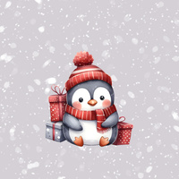 WINTER ANIMALS wz.17 - panel (60cm x 50cm)   Baumwoll Webware