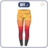 THERMO LEGGINSY DAMSKIE (GRETA) - CZERWONA SAWANNA - zestaw do uszycia M