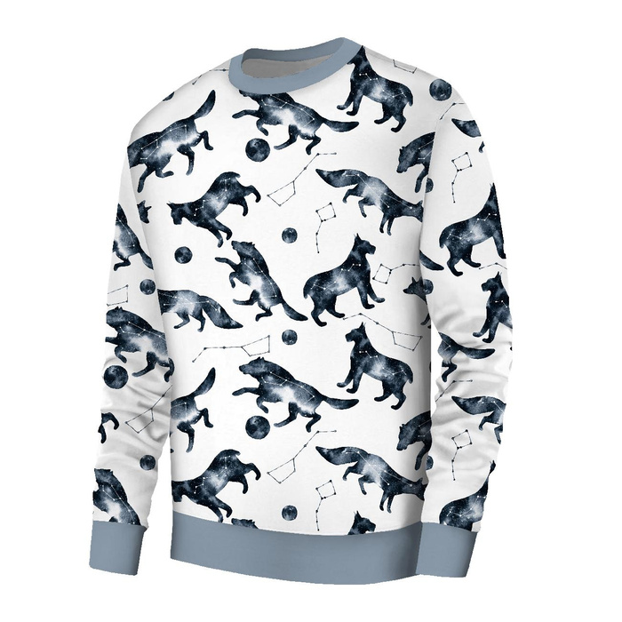 MEN’S SWEATSHIRT (OREGON) BASIC - FOREST ANIMALS (GALACTIC ANIMALS) - sewing set