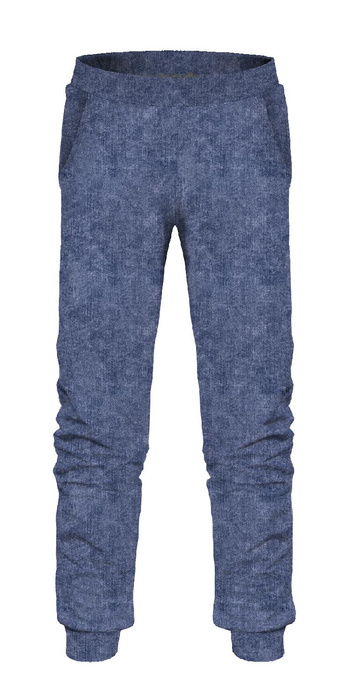 CHILDREN'S JOGGERS "LYON" (86/92) - ACID WASH / DARK BLUE - looped knit fabric