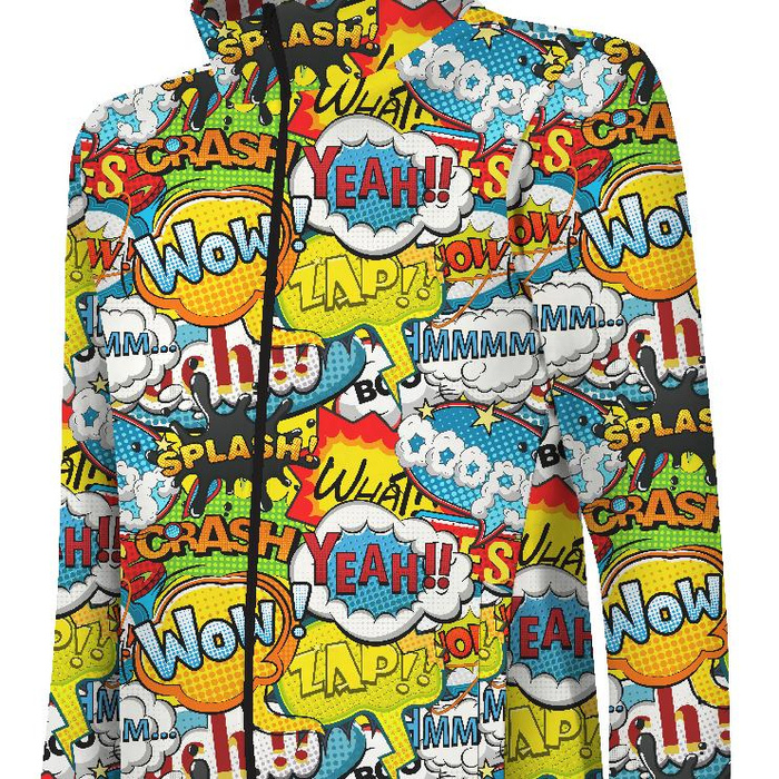 “MAX” KINDER TRAININGSJACKE - COMICS - Funktionsstoff (Maschenstoff) (122/128)
