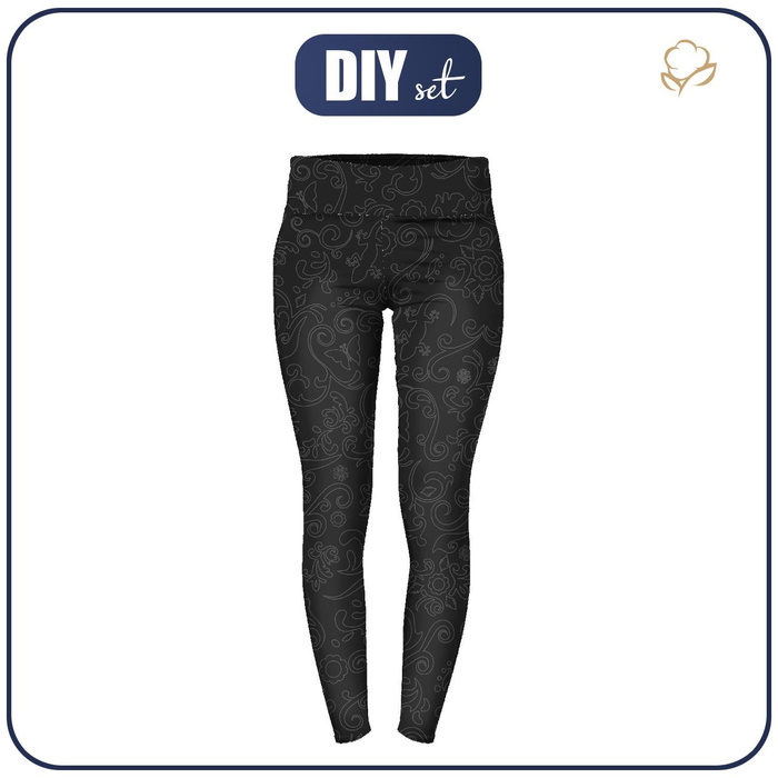 THERMO LEGGINSY DAMSKIE (GRETA) - ETNO / kontur - zestaw do uszycia M