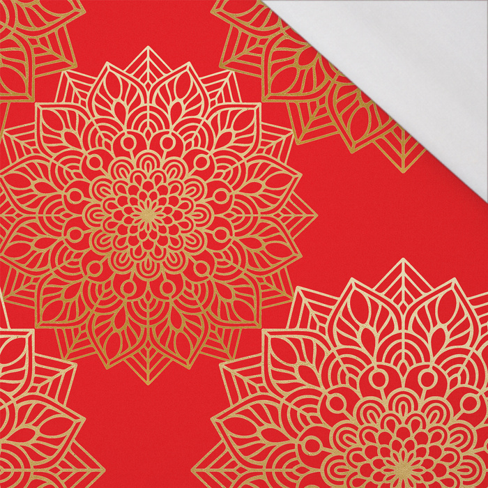 MANDALA m. 5 / rot - bio single jerset mit Elastan Sommersweat