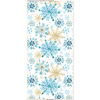 PILLOW 45X45 - BLUE SNOWFLAKES - Panama 220g - front + back