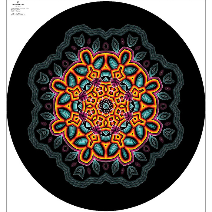 COLORFUL MANDALA - groß Tellerrock-Panel 