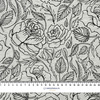 ROSES / CONTOUR  / melange light grey - looped knit fabric