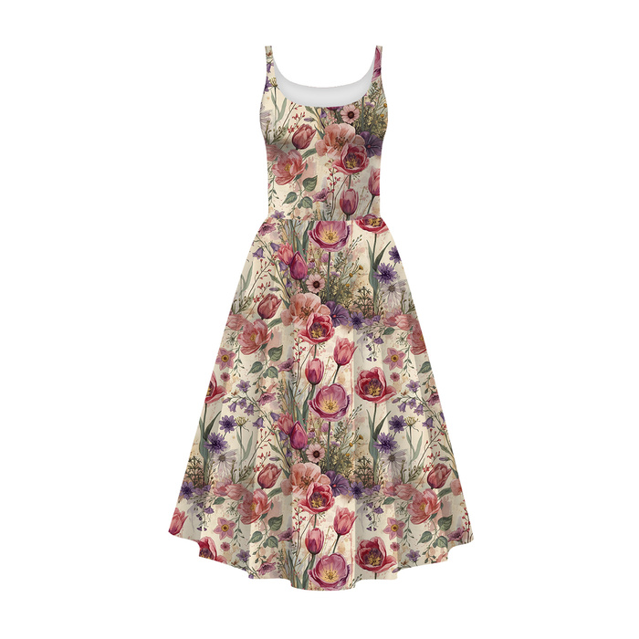 DRESS "ISABELLE" - PASTEL FLOWERS WZ. 30 - sewing set