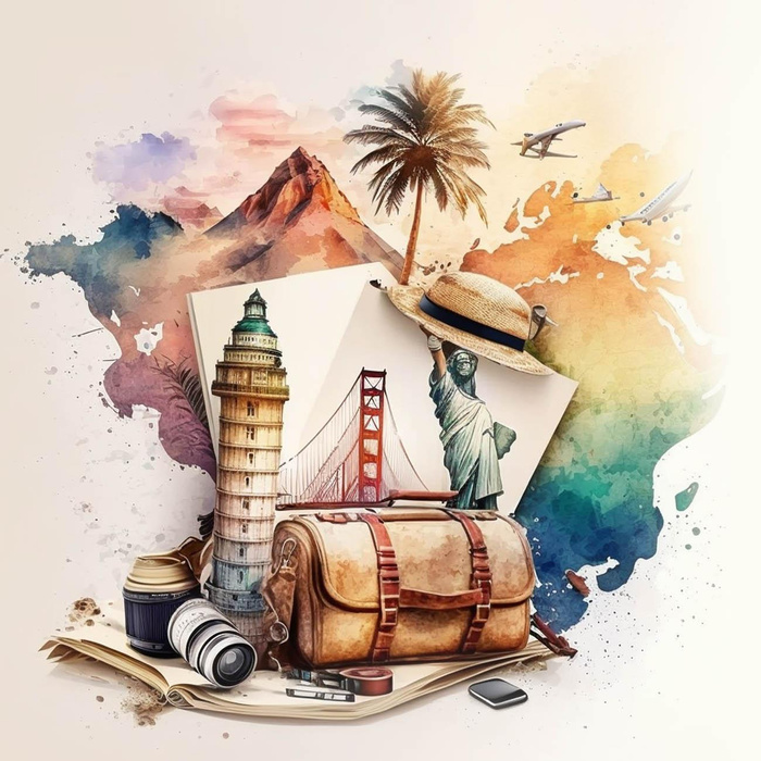 TRAVEL TIME WZ. 3 - panel (75cm x 80cm) SINGLE JERSEY