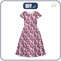 KID'S DRESS "MIA" (122/128) - LILACS - sewing set