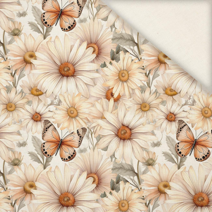 Butterfly & Flowers wz.4- Slub Weave