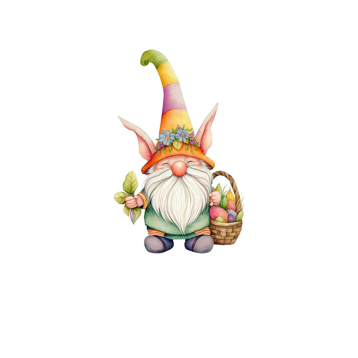 EASTER GNOME WZ. 2 - PANEL (60cm x 50cm) SINGLE JERSEY