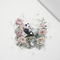PANDA FAMILY - panel (60cm x 50cm)   Baumwoll Webware