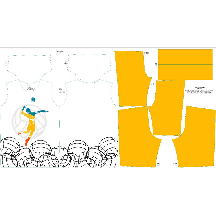 Children's sport outfit "PELE" - VOLLEYBALL - sewing set 