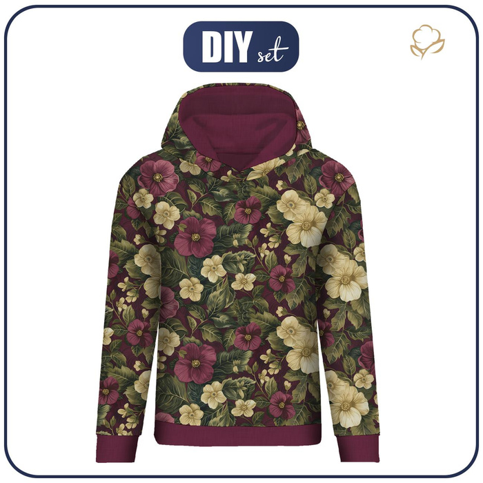 CLASSIC DAMEN HOODIE (POLA) - FLOWERS WZ.59 - Nähset S