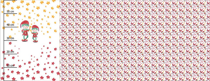 ELVES WITH BELLS (CHRISTMAS FRIENDS) - PANORAMIC PANEL (60 x 155cm)