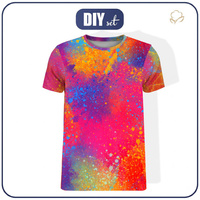 HERREN T-SHIRT - BUNT KLECKSE - Single Jersey