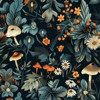 BOTANICAL FOREST WZ. 7- Slub Weave