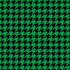 BLACK HOUNDSTOOTH / green- single jersey with elastane ITY
