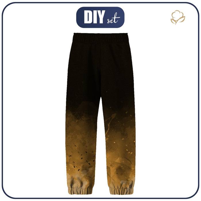 SOFTSHELL-HOSE (YETI) - KLECKSE (gold) / schwarz (98/104)