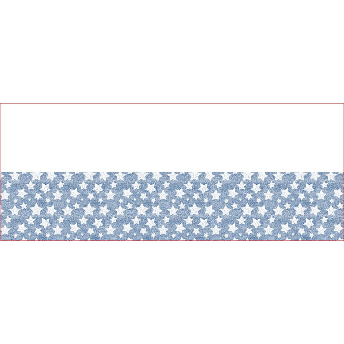 KNOPFSCHAL - WEIß STERNE / vintage look jeans (blau) - Nähset