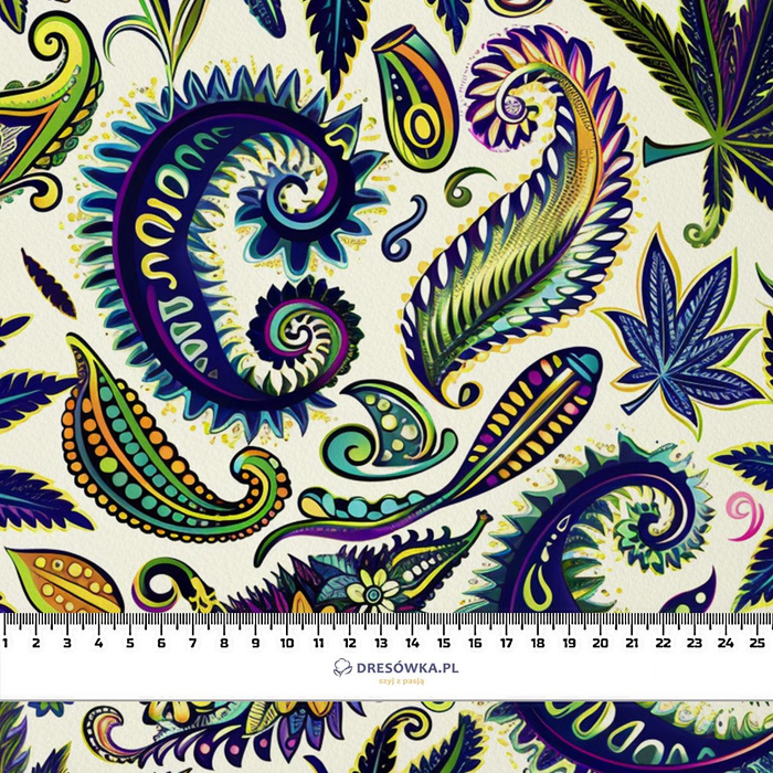 Hemp leaves WZ. 4 - Baumwoll Webware