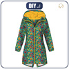 DAMENPARKA (ANNA) - BUNTE BLÄTTER MIX / smaragd (GLITTER HERBST) - Softshell M