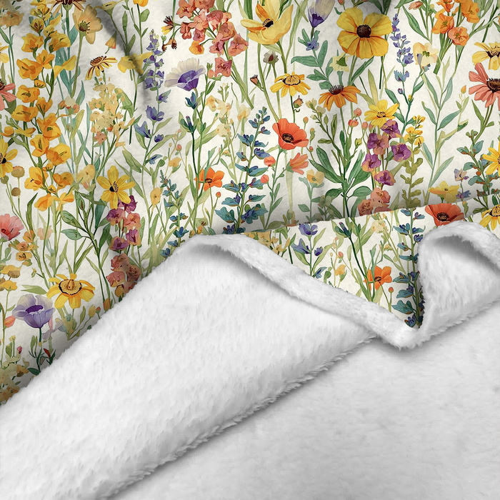 FLOWERS MEADOW WZ. 1 - Minky-Plüsch