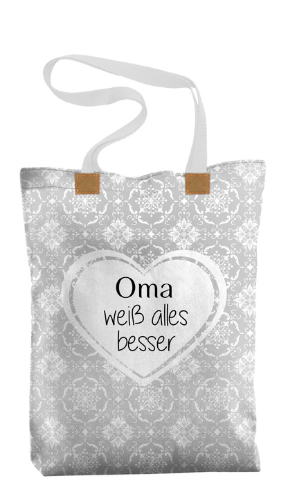 SHOPPER TASCHE - OMA WEISS ALLES BESSER - Wasserabweisende Webware - Nähset