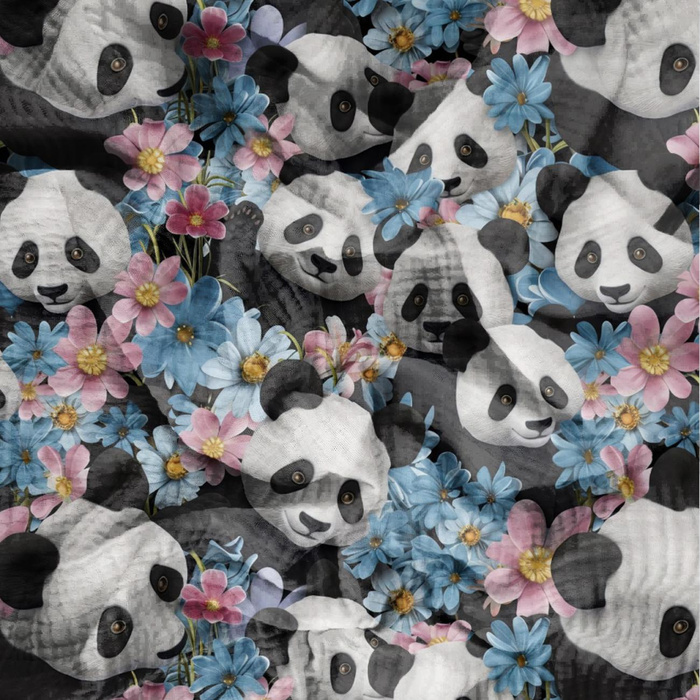 PANDY / BLUMEN M. 4 - Baumwoll Musselin