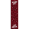 TABLE RUNNER PANEL -VICHY GRID BLACK / red - Woven Fabric for tablecloths 