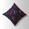 FOLK FLORAL vz. 1 / červená (FOLK LES)- single jersey s elastanem ITY