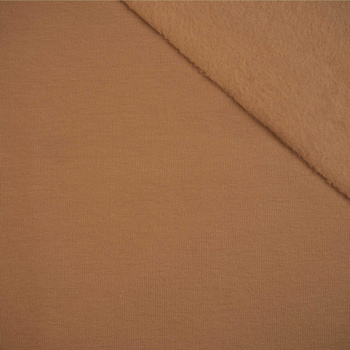 D-10 CARAMEL - brushed knitwear with elastane