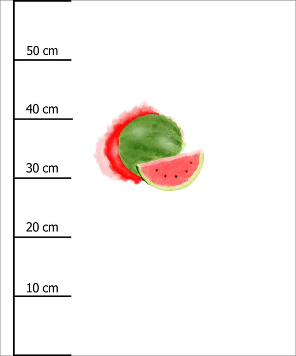 WATERMELON - panel (60cm x 50cm) looped knit 