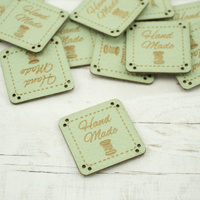 Hand Made Label - Spule 2,5x2,5 cm - lime cream