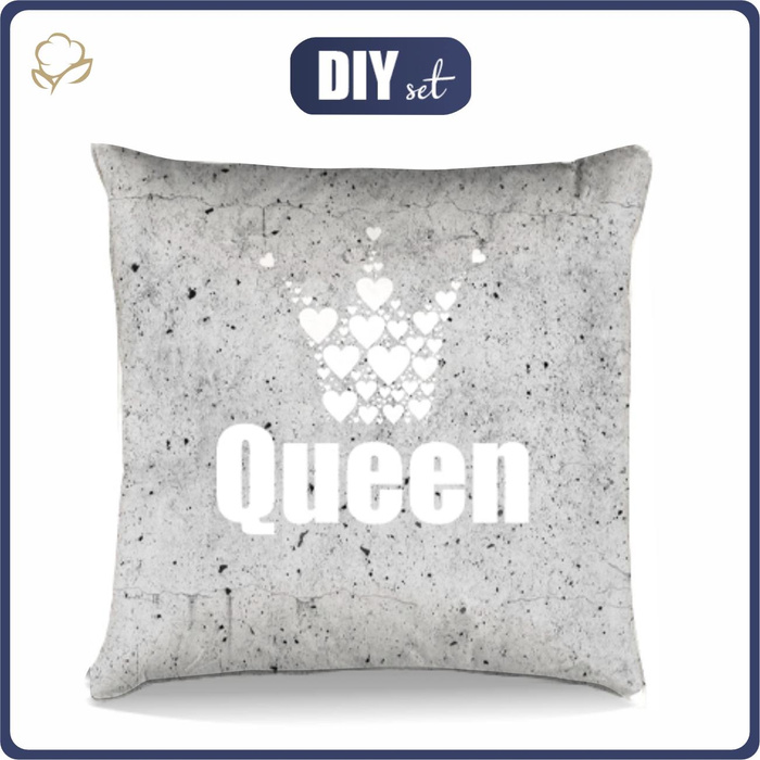 KISSEN 45x45 - QUEEN - Velours - Nähset