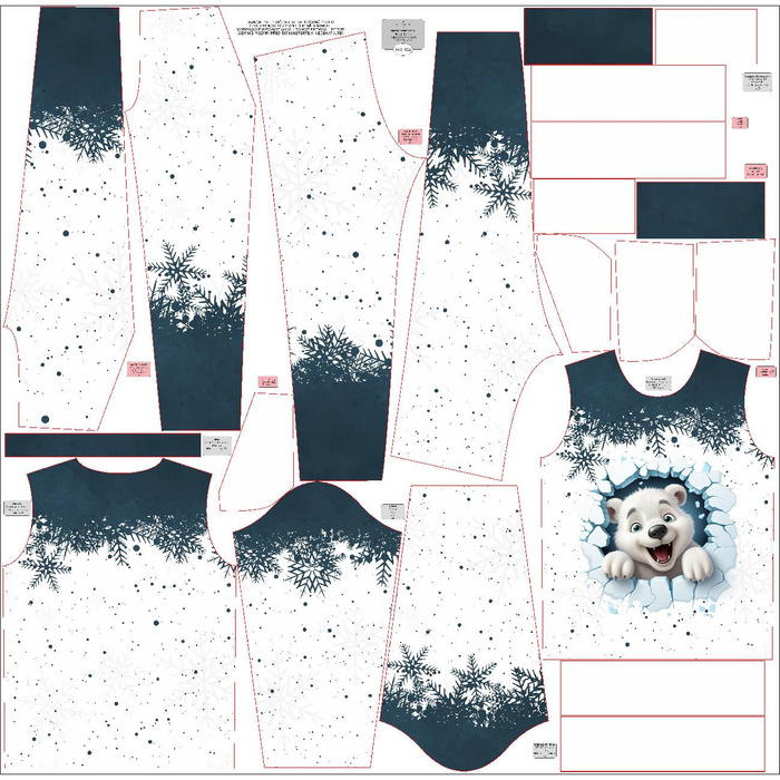 Children's tracksuit (MILAN) - HAPPY BEAR - sewing set (122/128)