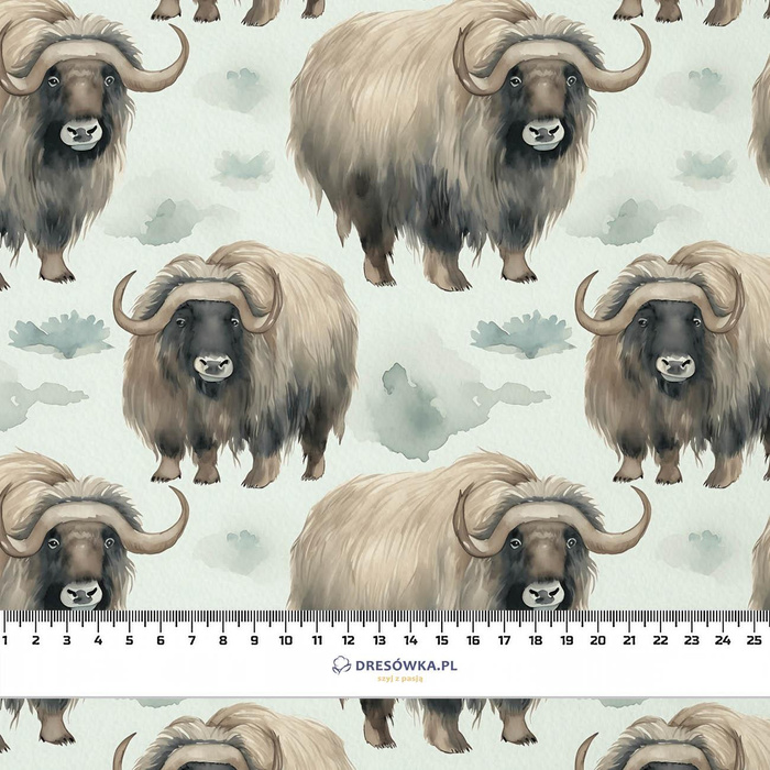 PASTEL BISON - teplákovina počesaná s elastanem ITY