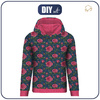 BLUZA DAMSKA "POLA" (XXXL) CLASSIC Z KAPTUREM - FLOWERS 3D WZ. 10 - zestaw do uszycia
