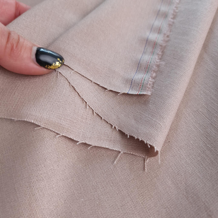 Linen fabric with spandex - BEIGE